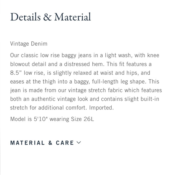 Abercrombie & Fitch The ‘90s Baggy Low Rise Jean Light Destroy Wash Size 26 - Picture 9 of 11